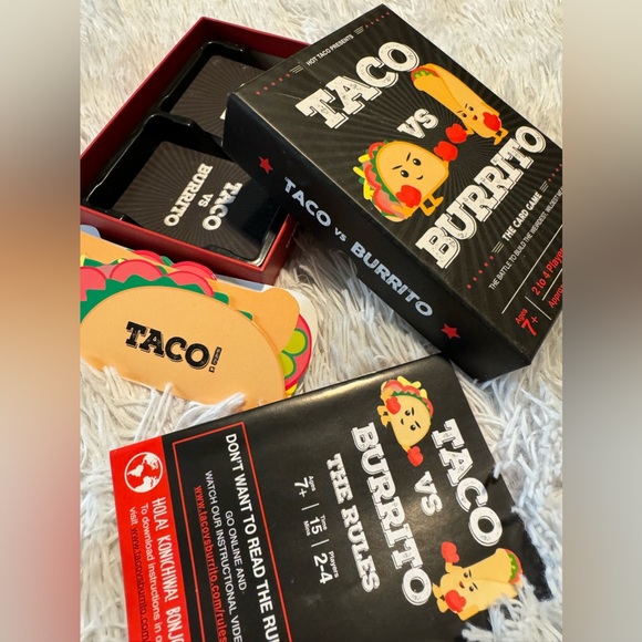 Taco vs Burrito Strategic Card Game Created Party Game for Kids, Teens & Adults - Picture 1 of 3